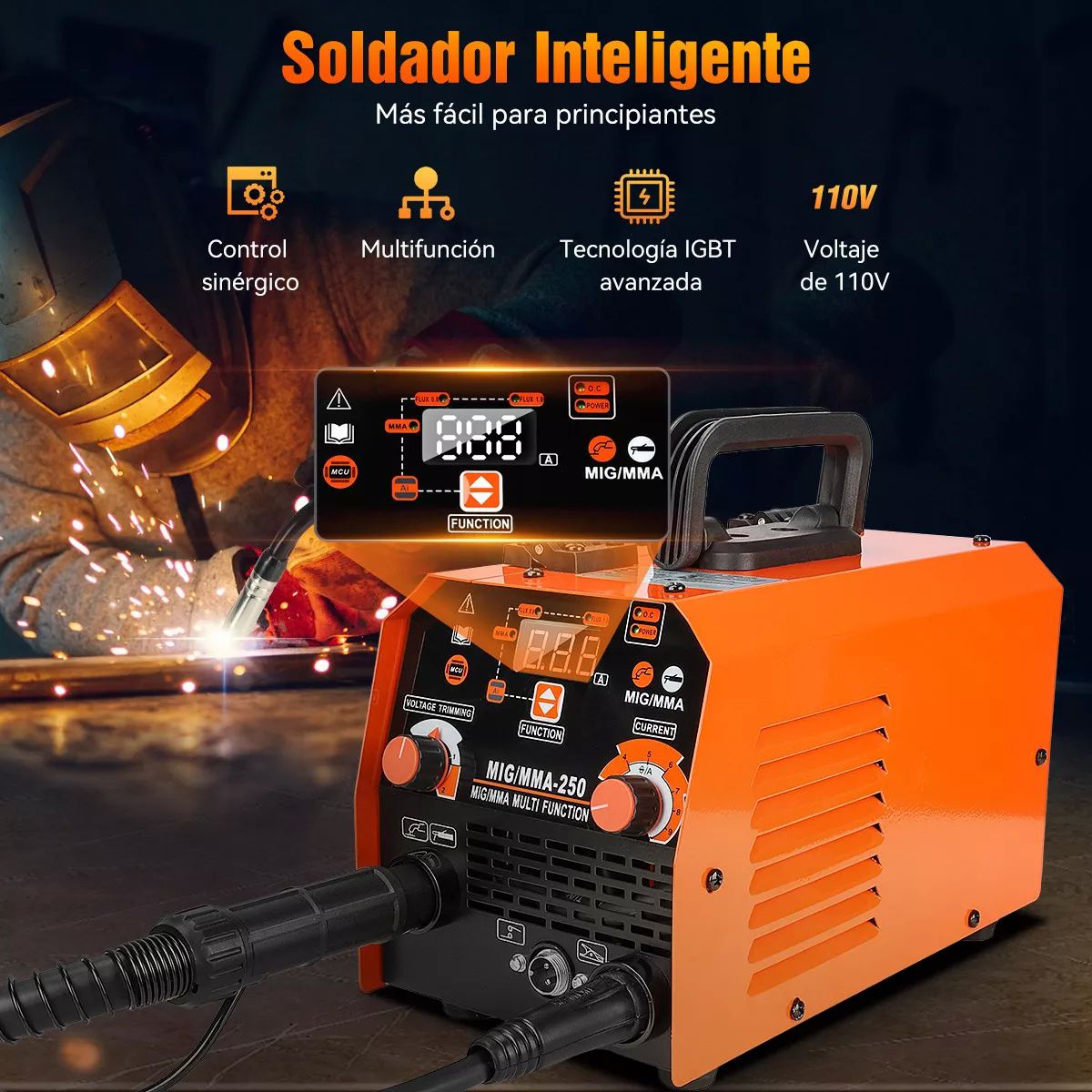 Soldadora Inverter 250a Máquina De Soldar Inversora Mig+mma