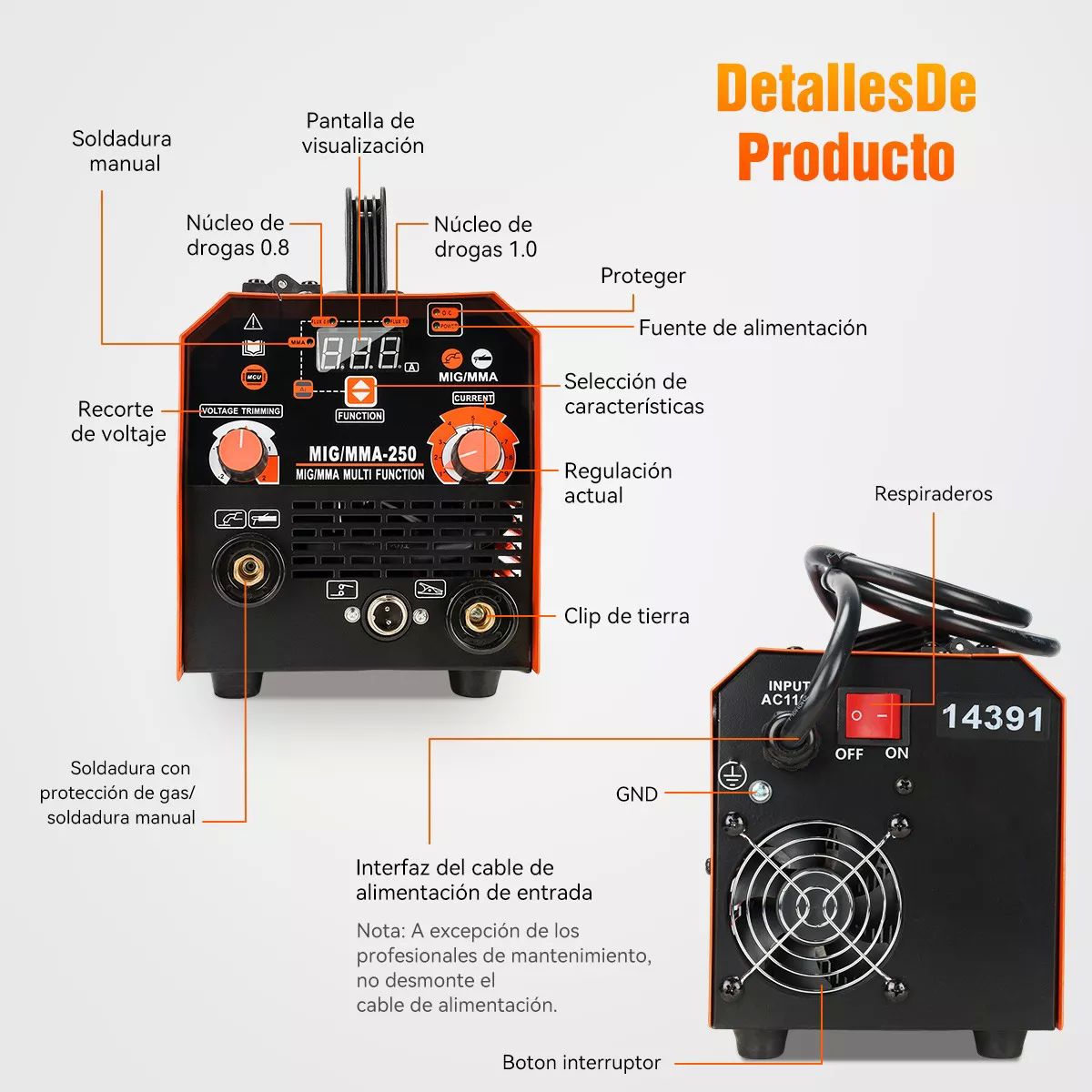 Soldadora Inverter 250a Máquina De Soldar Inversora Mig+mma