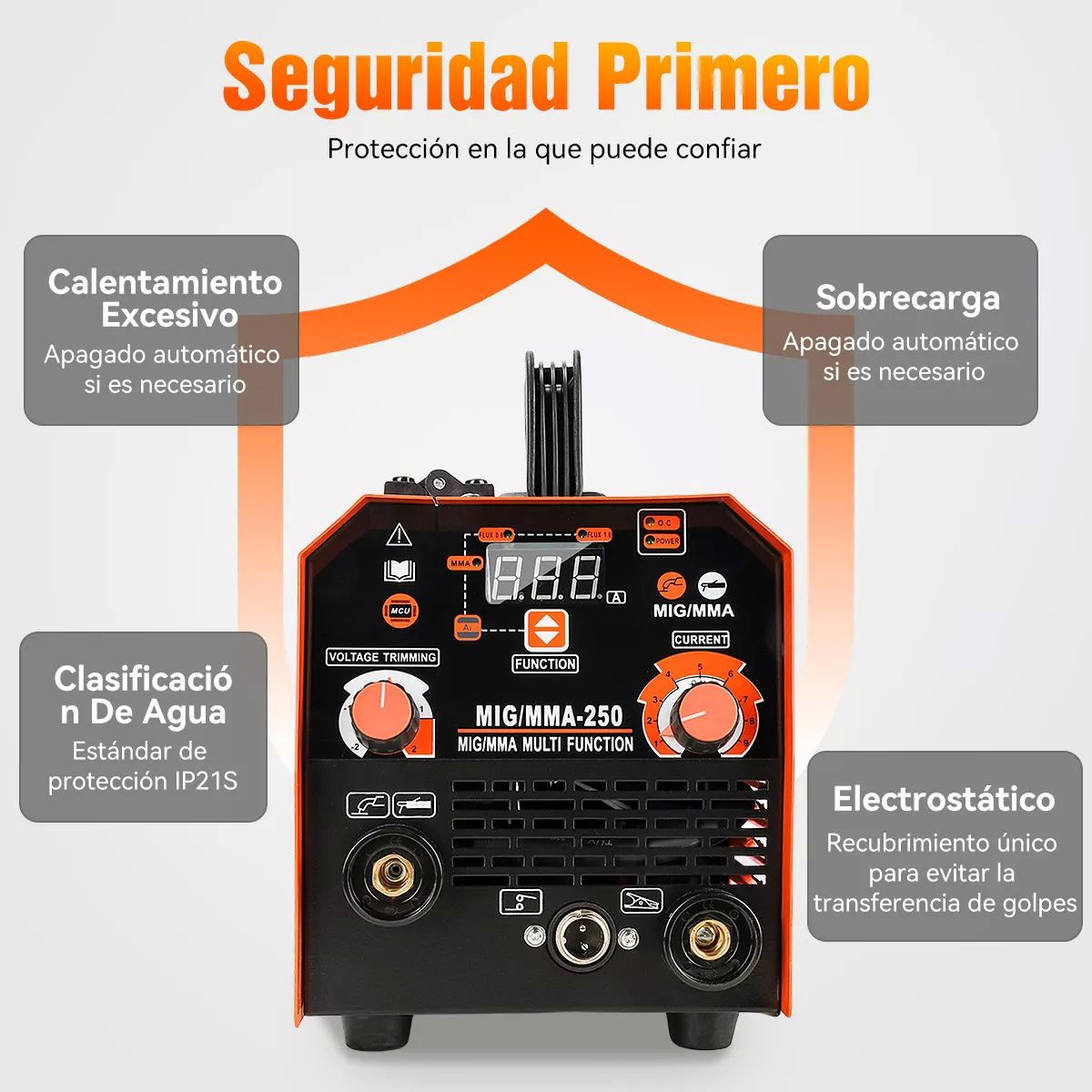 Soldadora Inverter 250a Máquina De Soldar Inversora Mig+mma