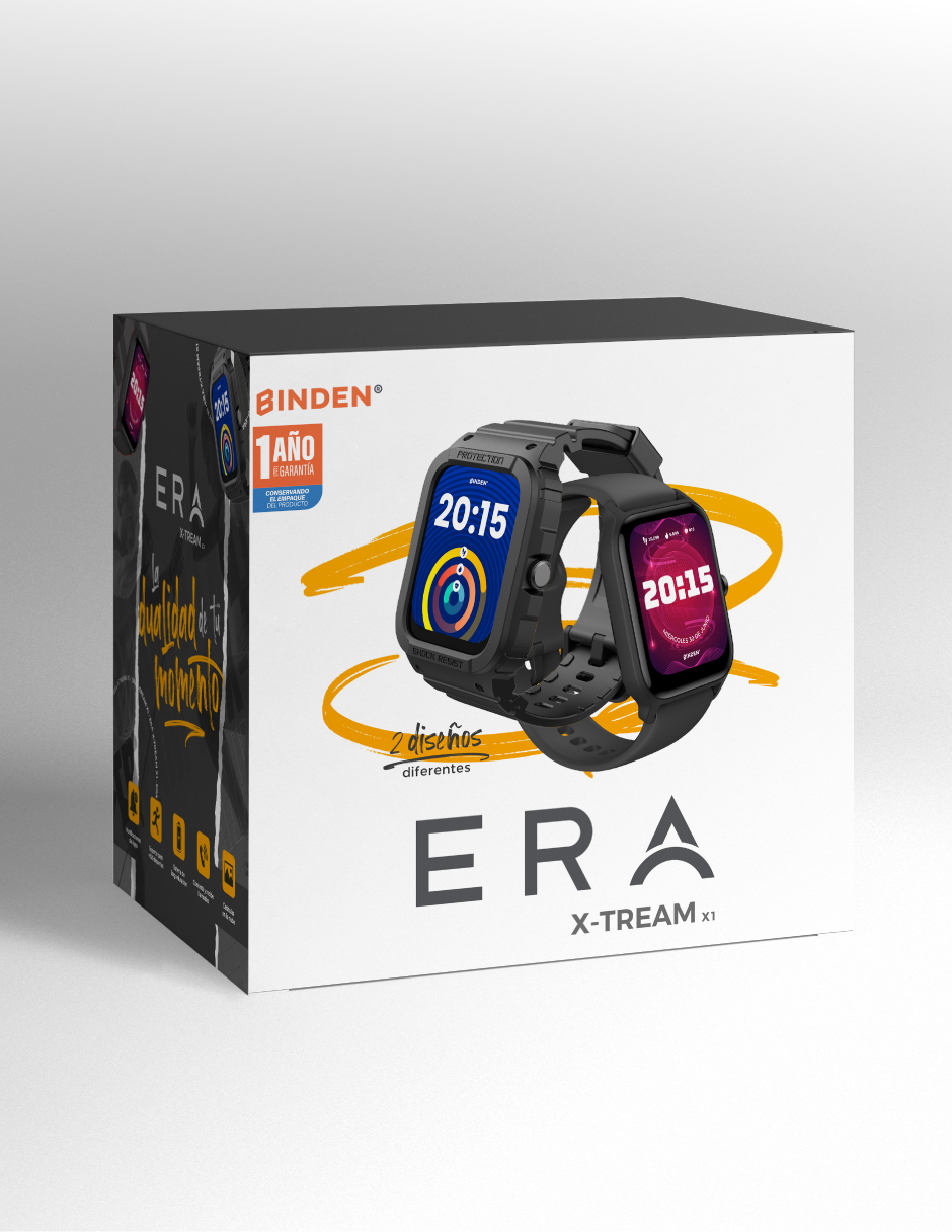 Smartwatch BINDEN Era XTream X1 Haz Llamadas +1 Correa de Regalo Negro 50mm