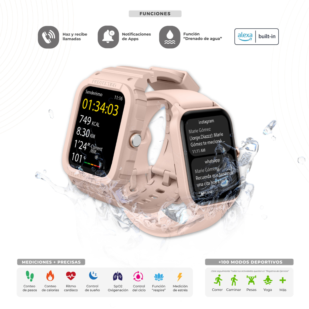 Smartwatch BINDEN Era XTream X1 Haz Llamadas +1 Correa de Regalo Rosa 50mm