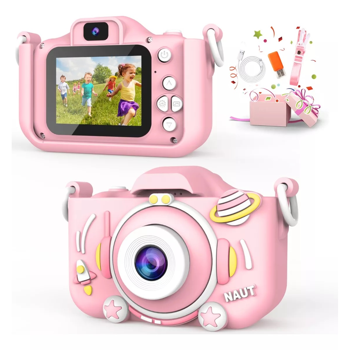 Camara Digital Para Niña Mini Cámara Fotografica De Juguete Rosa