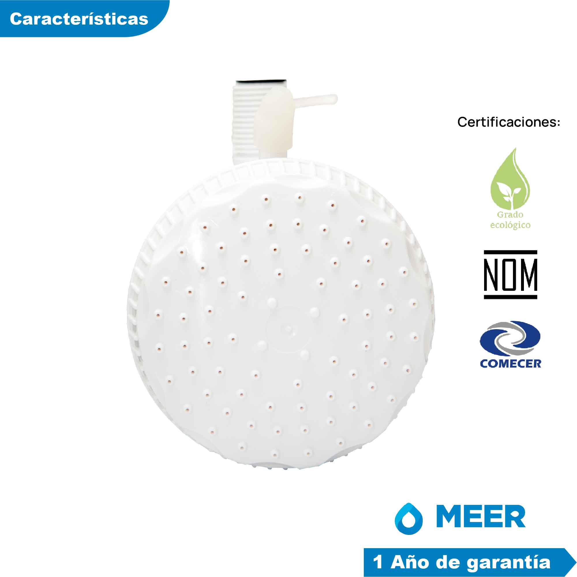 Regadera Eléctrica de Baño de 3 Temperaturas 5500W de Potencia, 127 V