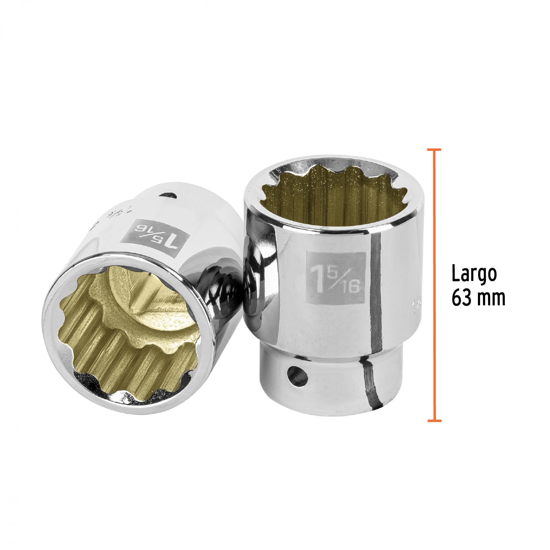 DADO DE 1-5/16", 12 PUNTAS, CUADRO 3/4", TRUPER 13859
