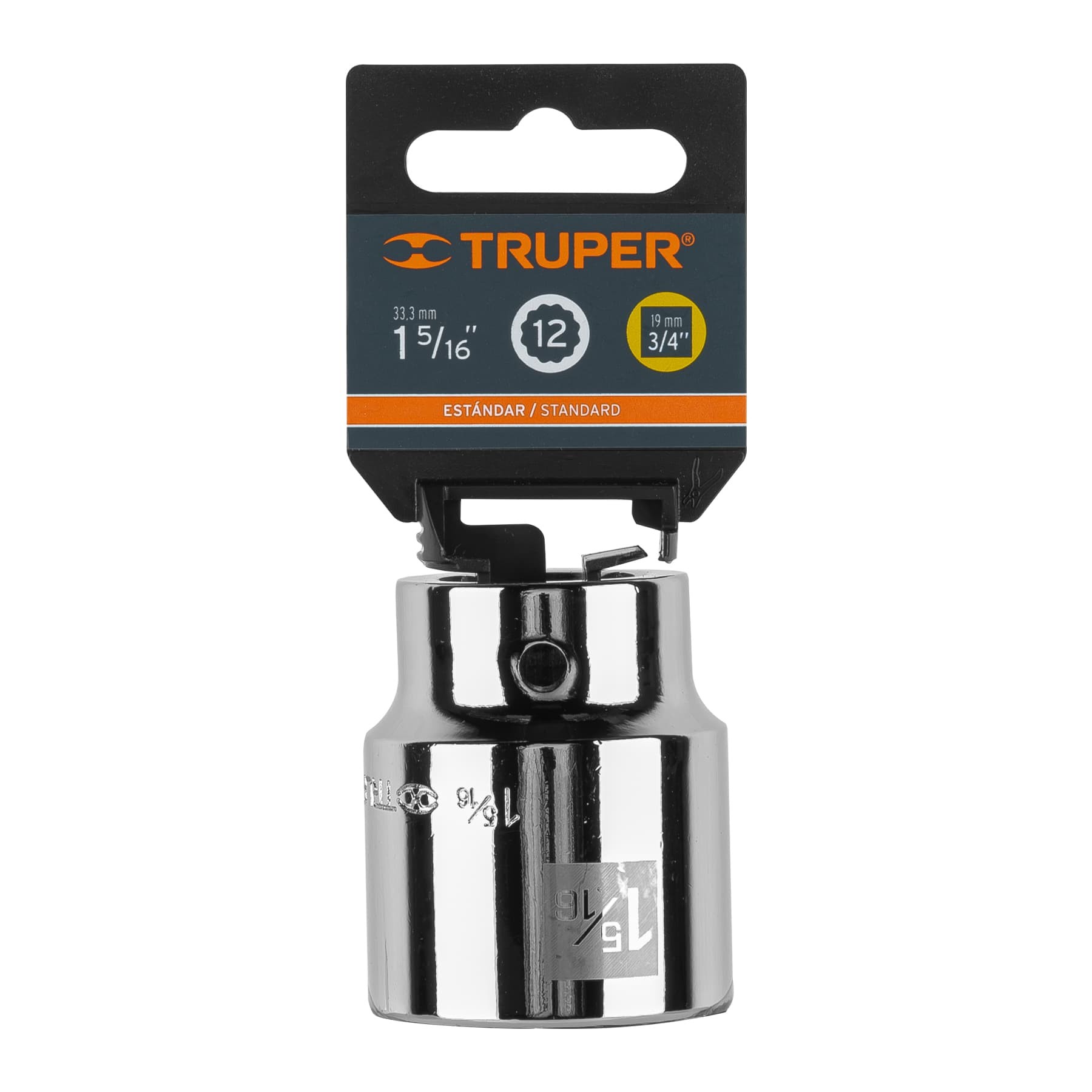 DADO DE 1-5/16", 12 PUNTAS, CUADRO 3/4", TRUPER 13859
