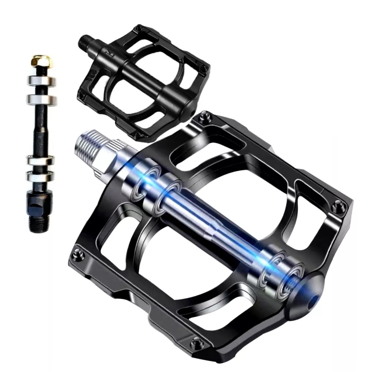 Pedales De Aluminio Para Bicicleta Mtb,4 Rodamientos,un Par