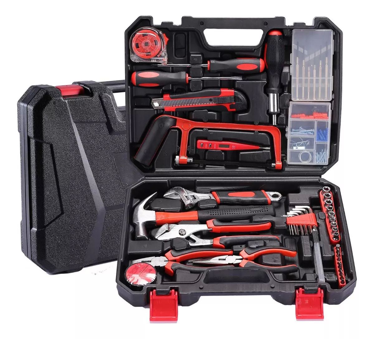 112pzs Juego Herramientas Set Mecánicas Reparación Doméstica.