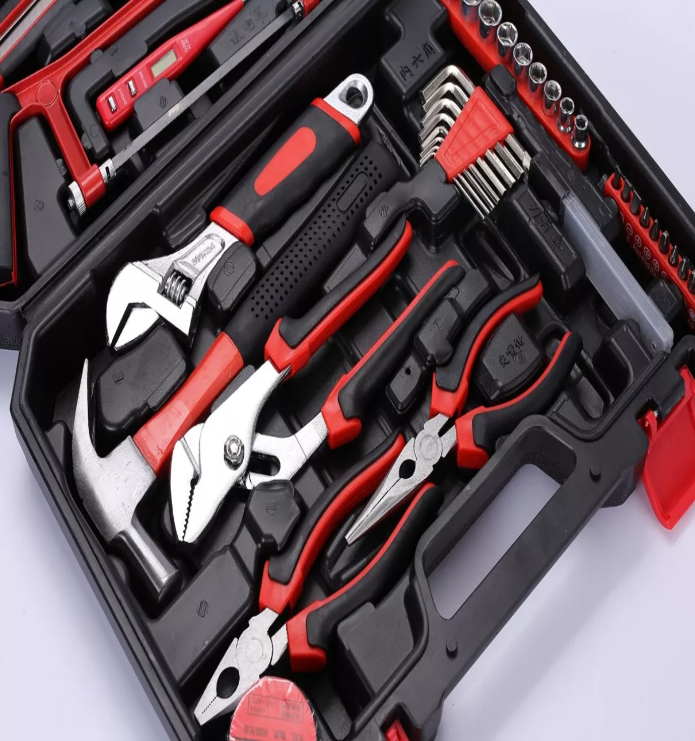 112pzs Juego Herramientas Set Mecánicas Reparación Doméstica.