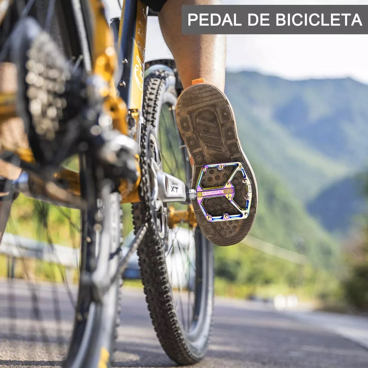 Par Pedales Para Bicicleta De Carretera/mtb De Aleación Aluminio Camaleon