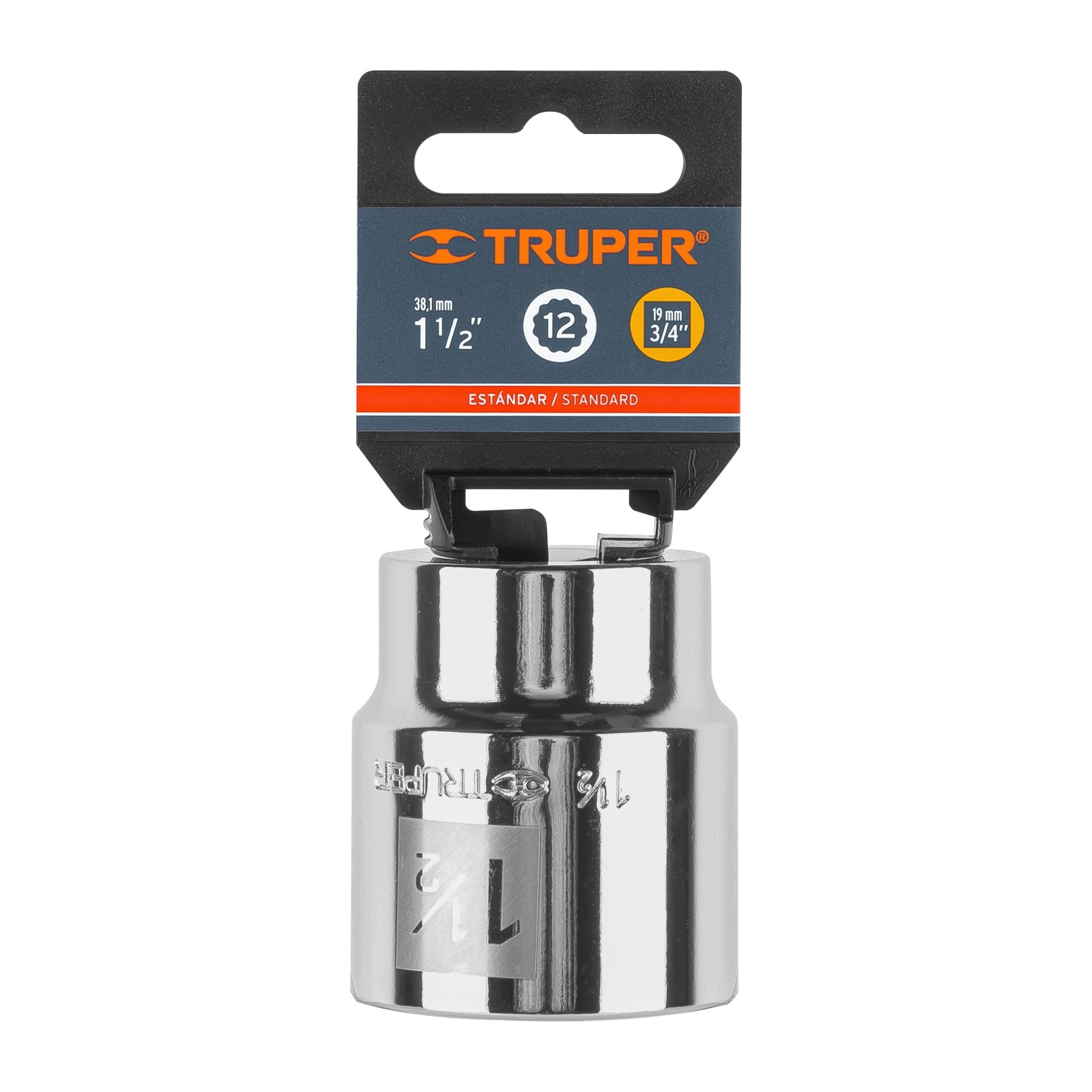 DADO DE 1-1/2", 12 PUNTAS, CUADRO 3/4", TRUPER 13862