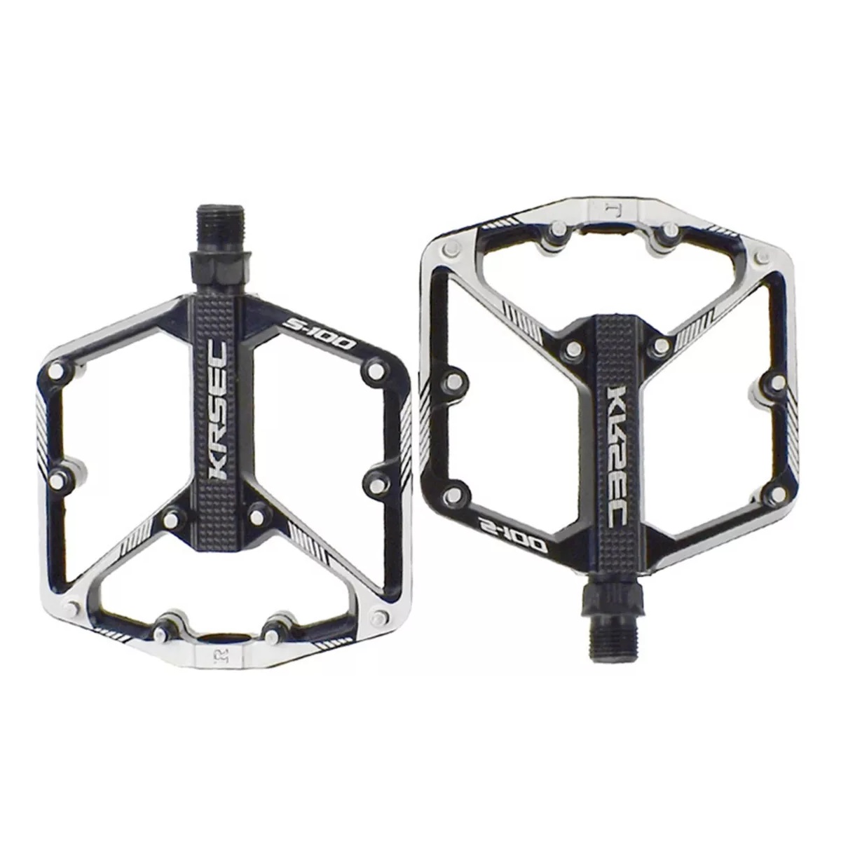 Par Pedales Para Bicicleta De Carretera/mtb De Aleación Aluminio Negro