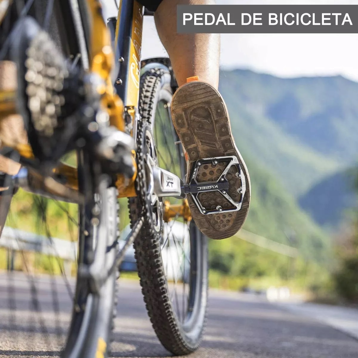 Par Pedales Para Bicicleta De Carretera/mtb De Aleación Aluminio Negro