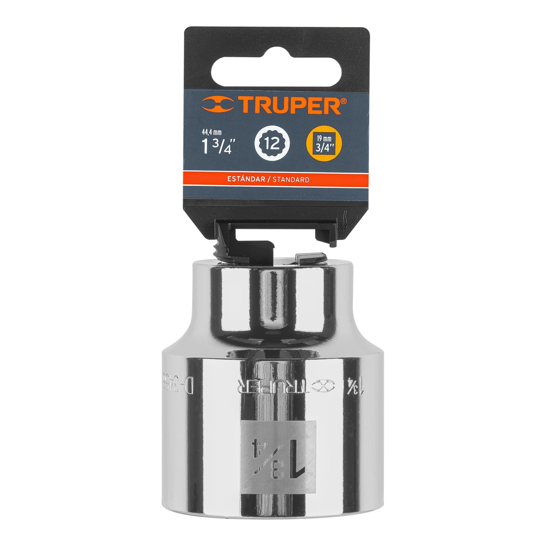 DADO DE 1-3/4", 12 PUNTAS, CUADRO 3/4", TRUPER 13866