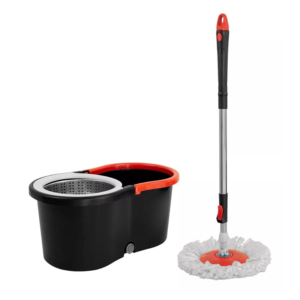 Trapeador Giratorio Con Cubeta Spin Mágico Microfibra