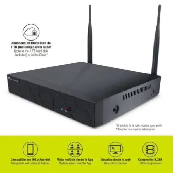 Sistema De Seguridad Lloyd's LC-1364 Inalámbrico 8 Canales + 4 Cámaras 