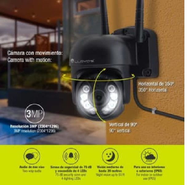 Sistema De Seguridad Lloyd's LC-1364 Inalámbrico 8 Canales + 4 Cámaras 