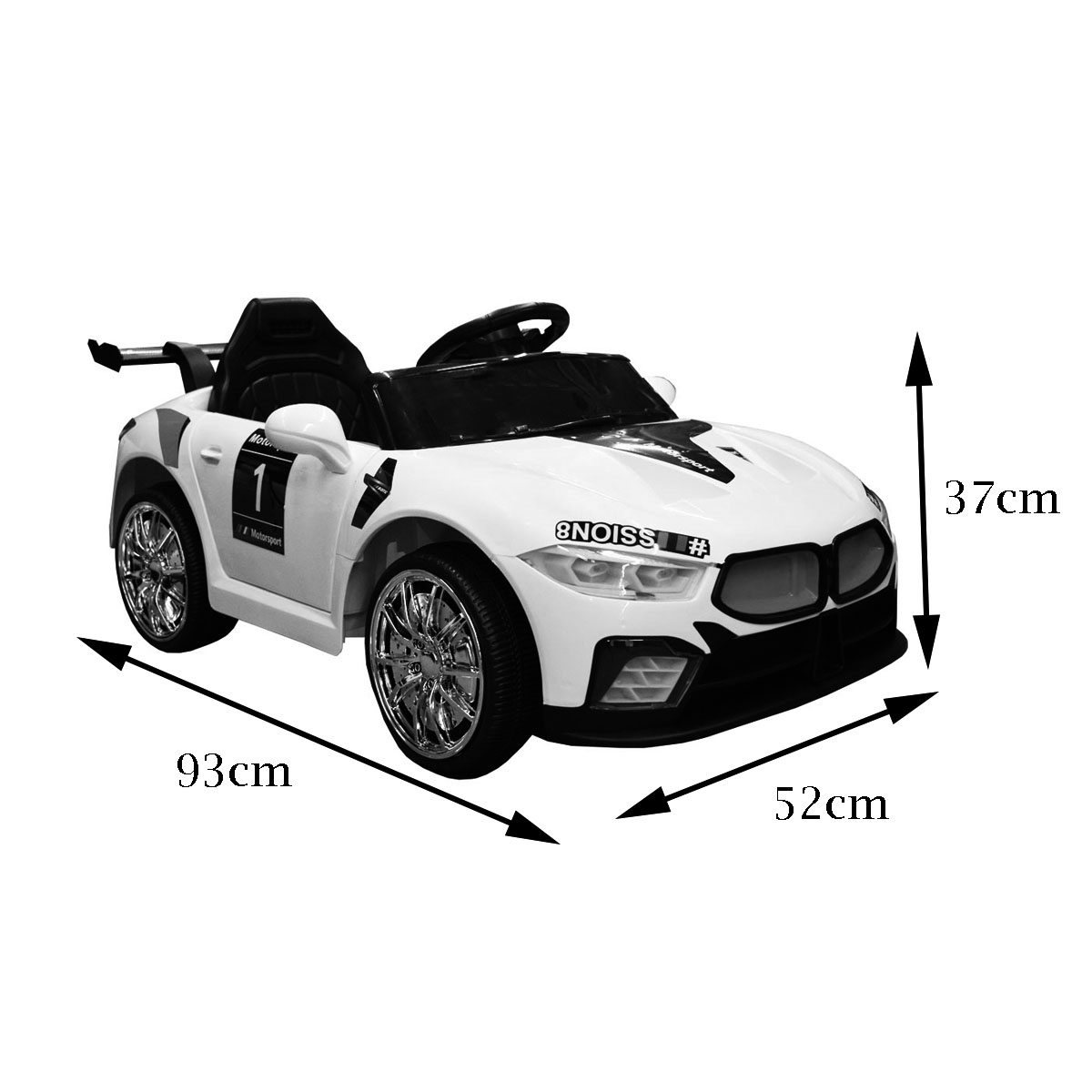 Carro Montable Electrico 6V  Tipo BMW 1600S Blanco