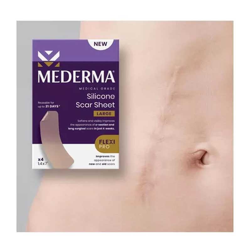 Parche Elimina Cicatrices Mederma Parche de 1.4" x 7" Cicatrización Grande 