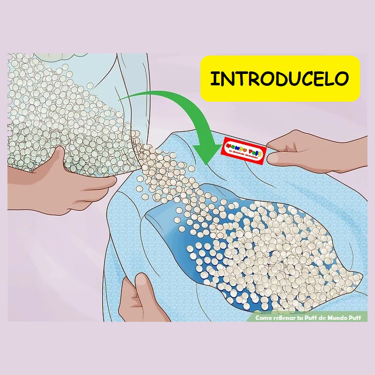 Relleno para Puff Perla virgen Poliestireno marca Mundo Puff