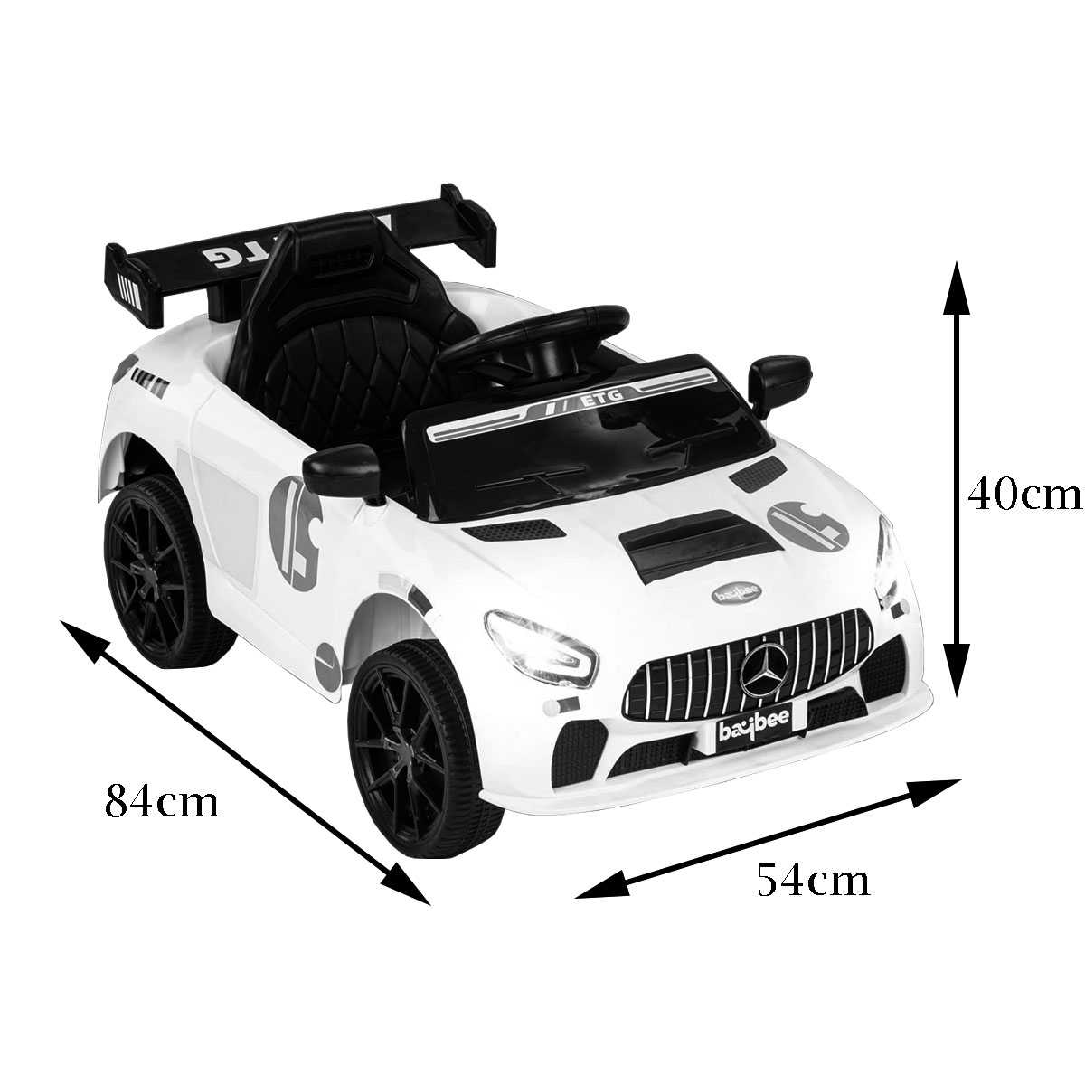 Carro Montable Electrico 6V Tipo Maserati MT-919A Blanco
