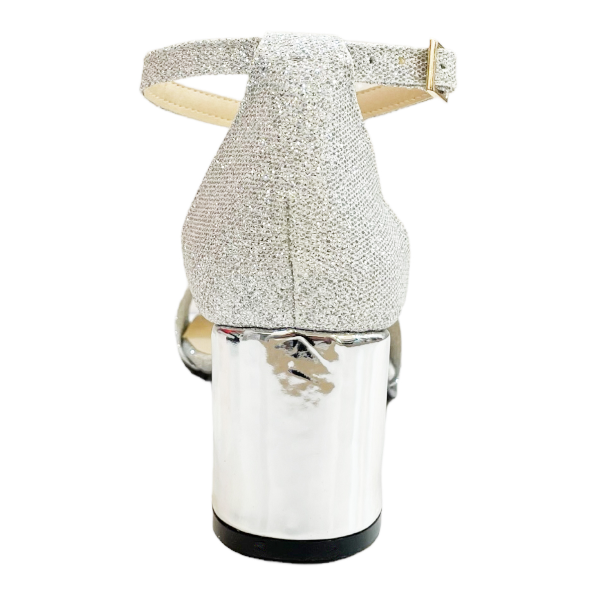 Zapatillas Fiesta Mujer Sheila Plateadas Tacón Bajo