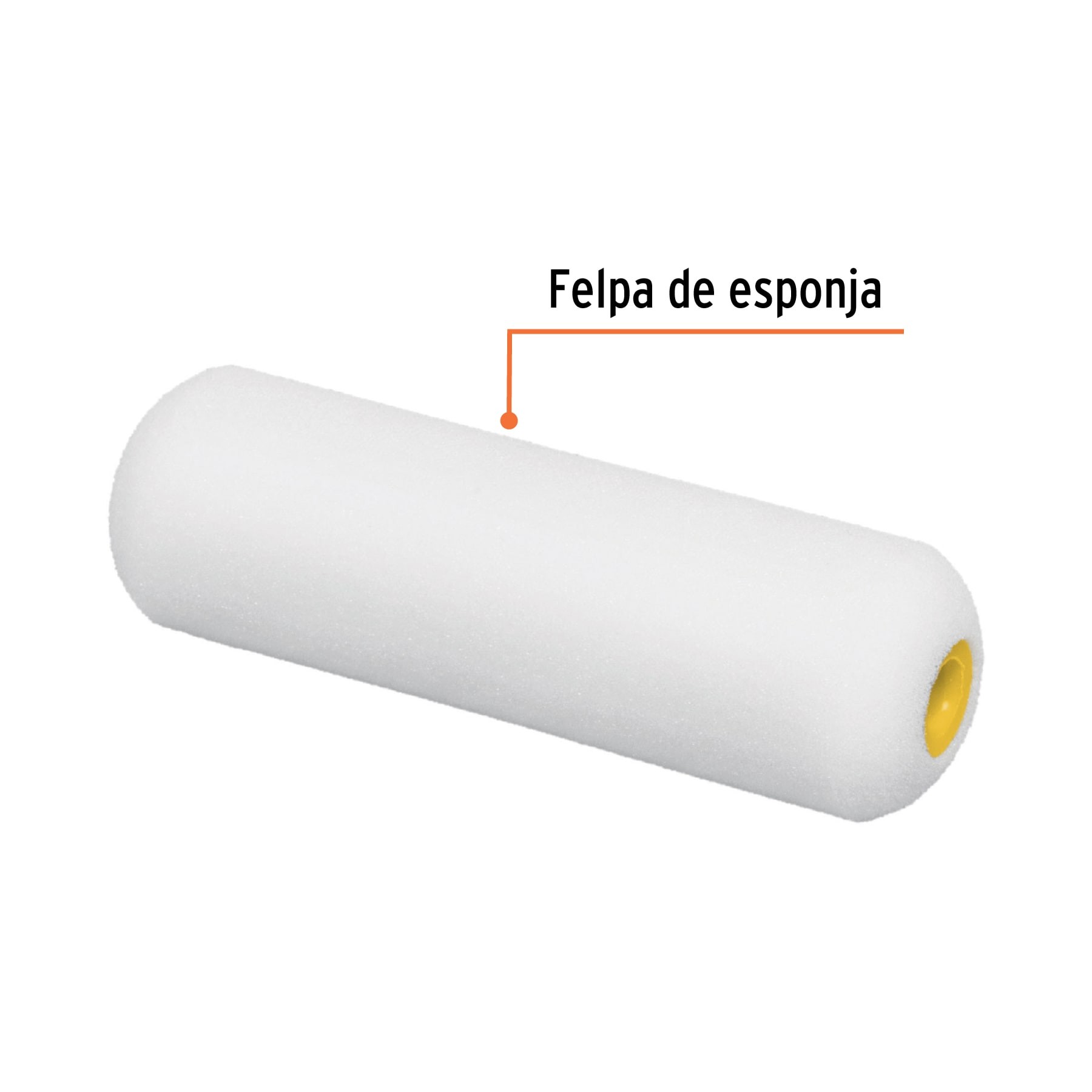 FELPA PARA MINI RODILLO ESPONJA 4" X 3/8", TRUPER 13907