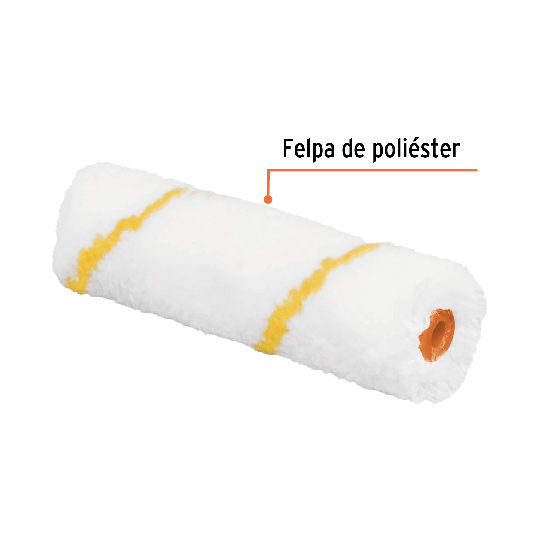 FELPA PARA MINI RODILLO DE POLIÉSTER 4" X 3/8", TRUPER 13911