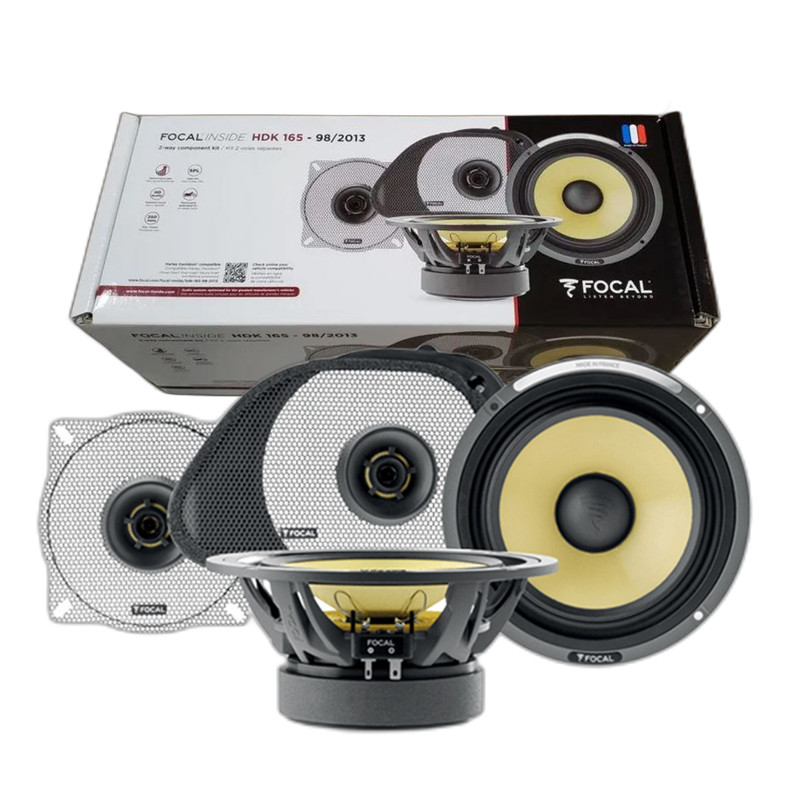 Bocinas de componentes Kevlar FOCAL HDK 165-98/2013 de 2 vías motocicletas Harley Davidson