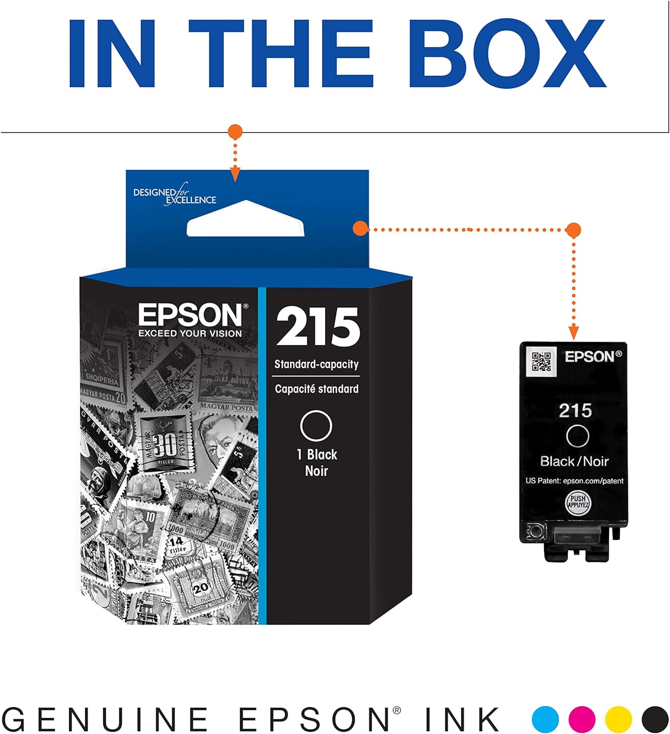 Cartucho Epson T215 Negro para WF-100