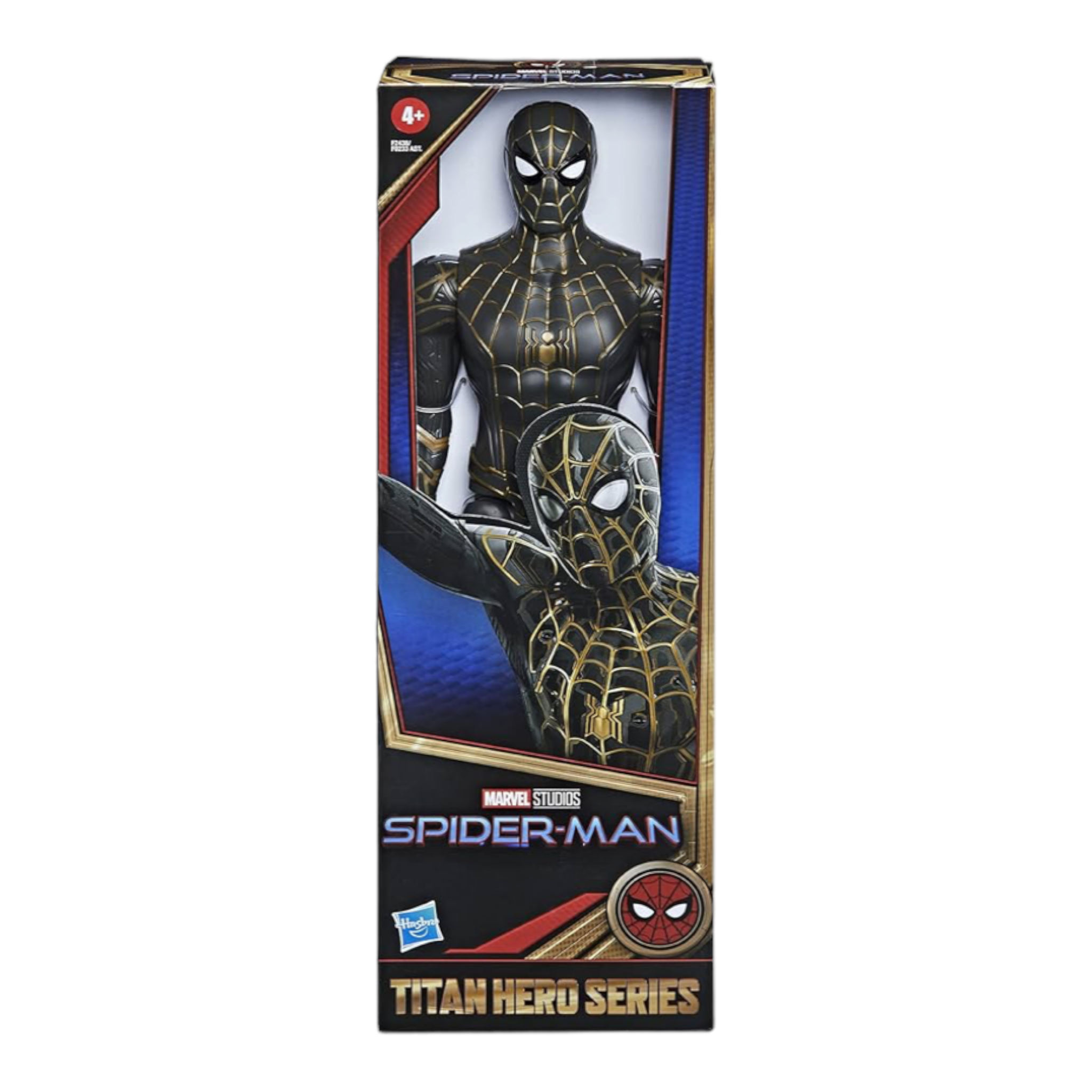 Spider-Man Figura De Acción Traje Negro y Dorado Marvel Titan Hero Series Hasbro