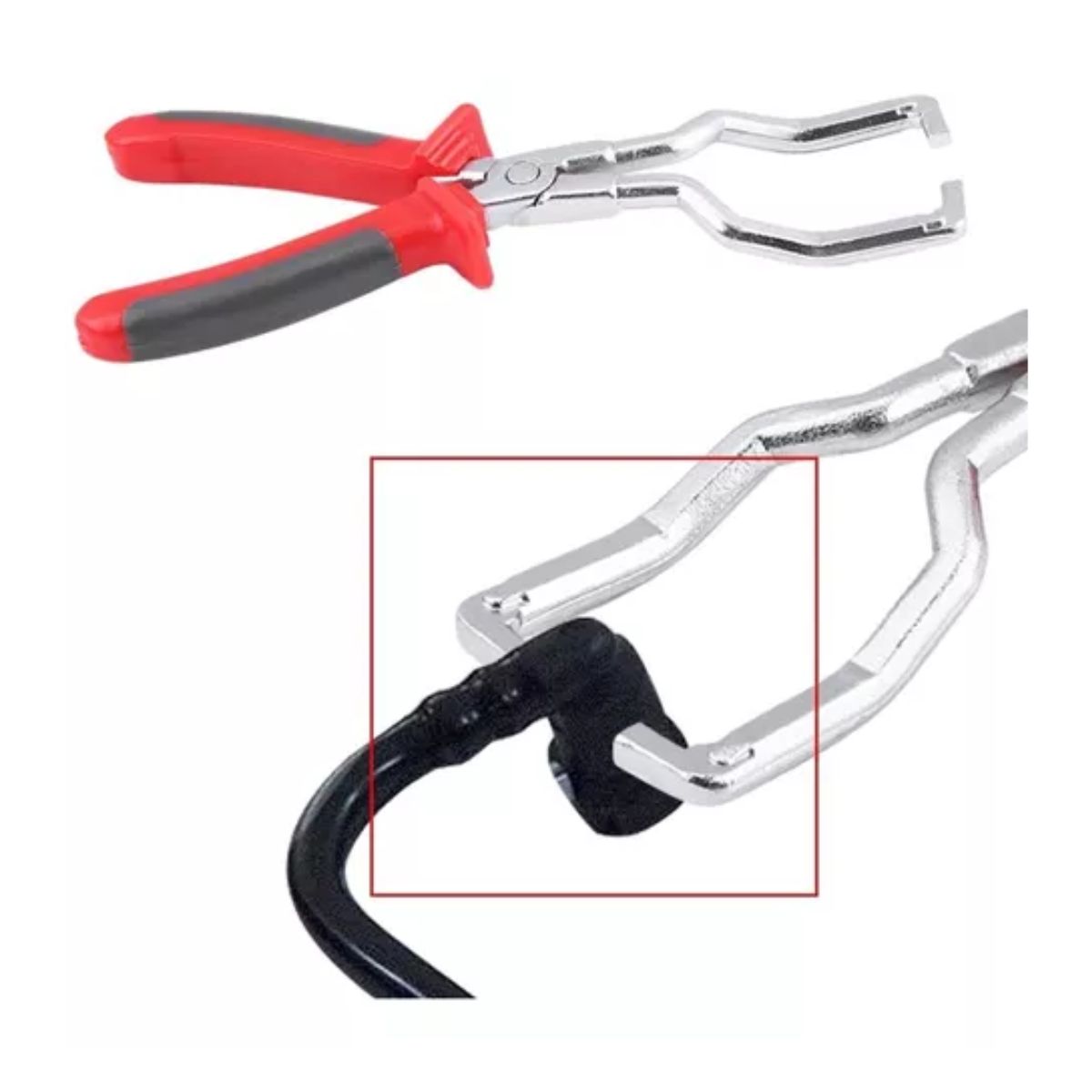 Pinzas Desconexión Filtro Mangueras Combustible Gasolina Rojo/Gris
