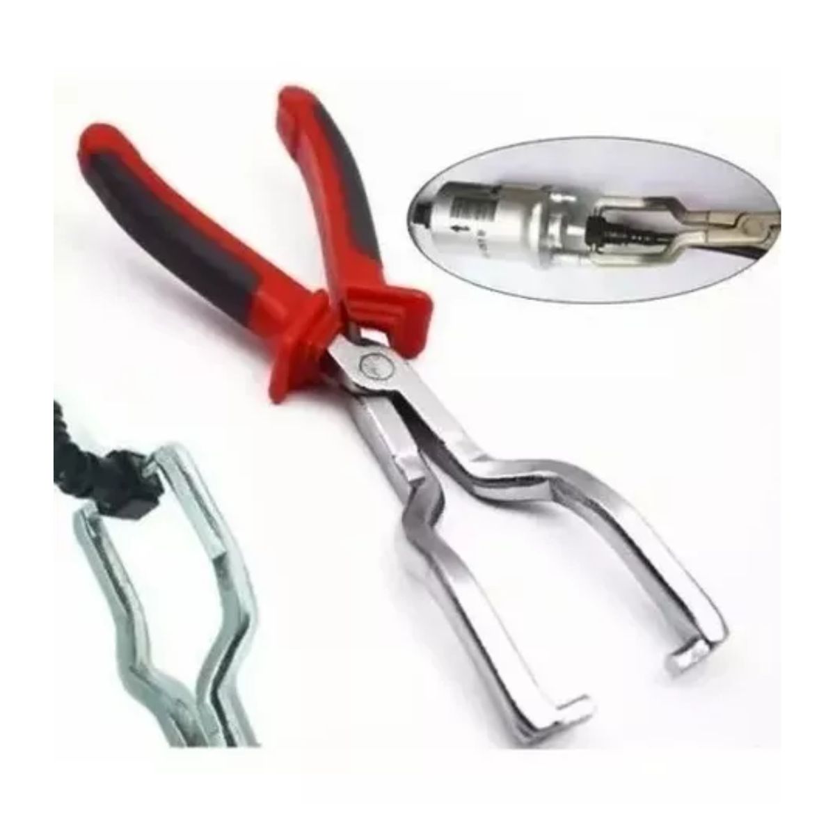 Pinzas Desconexión Filtro Mangueras Combustible Gasolina Rojo/Gris