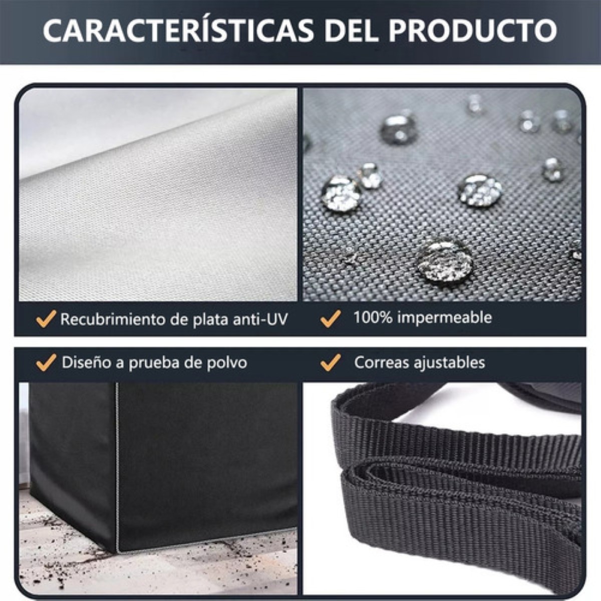 Funda De Protección Solar Impermeable Universal Para Lavadora Negro