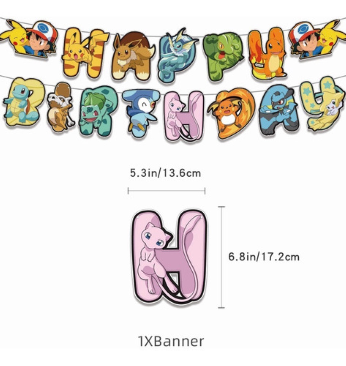 Globos De Cumpleaños De Pokémon Para Fiesta Temática Multicolor 