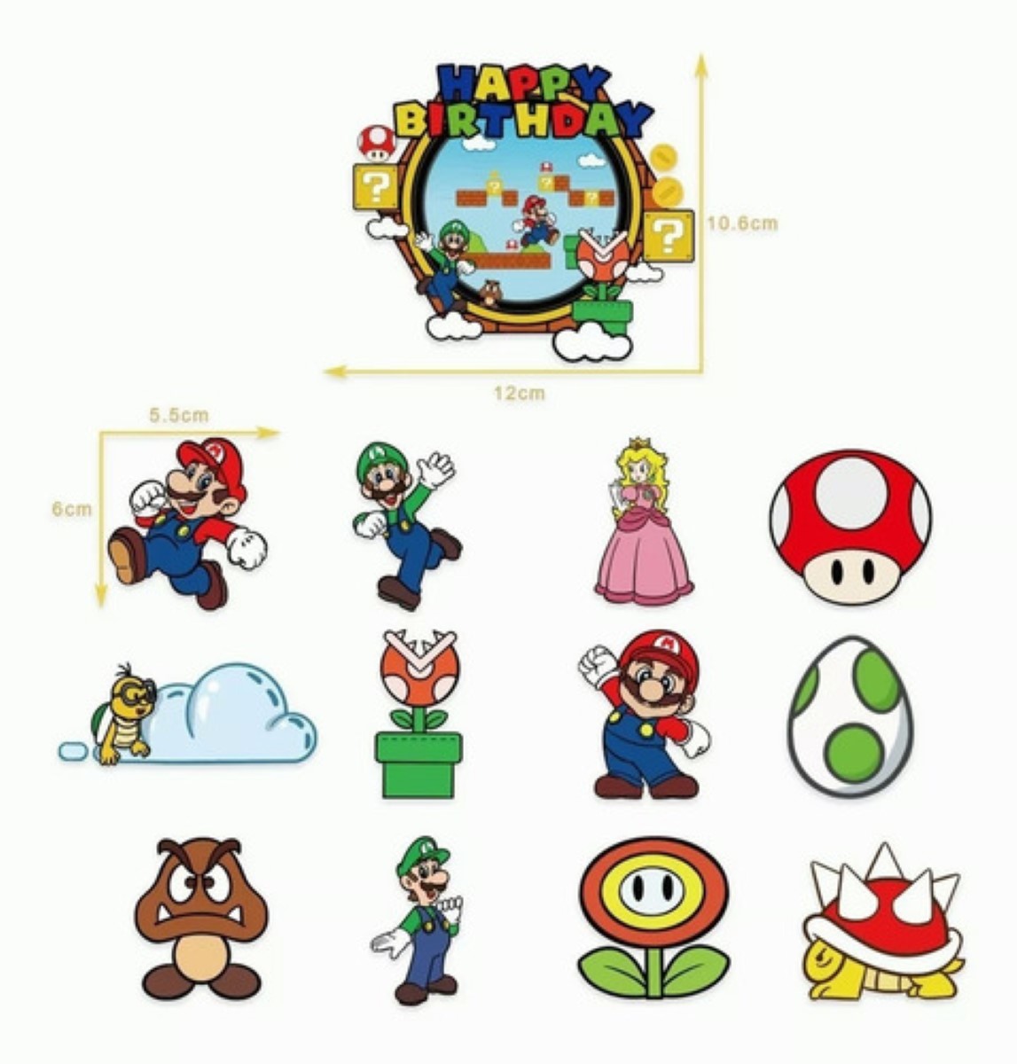 Globos De Cumpleaños Decoracion Fiesta Mario Bros Infantiles