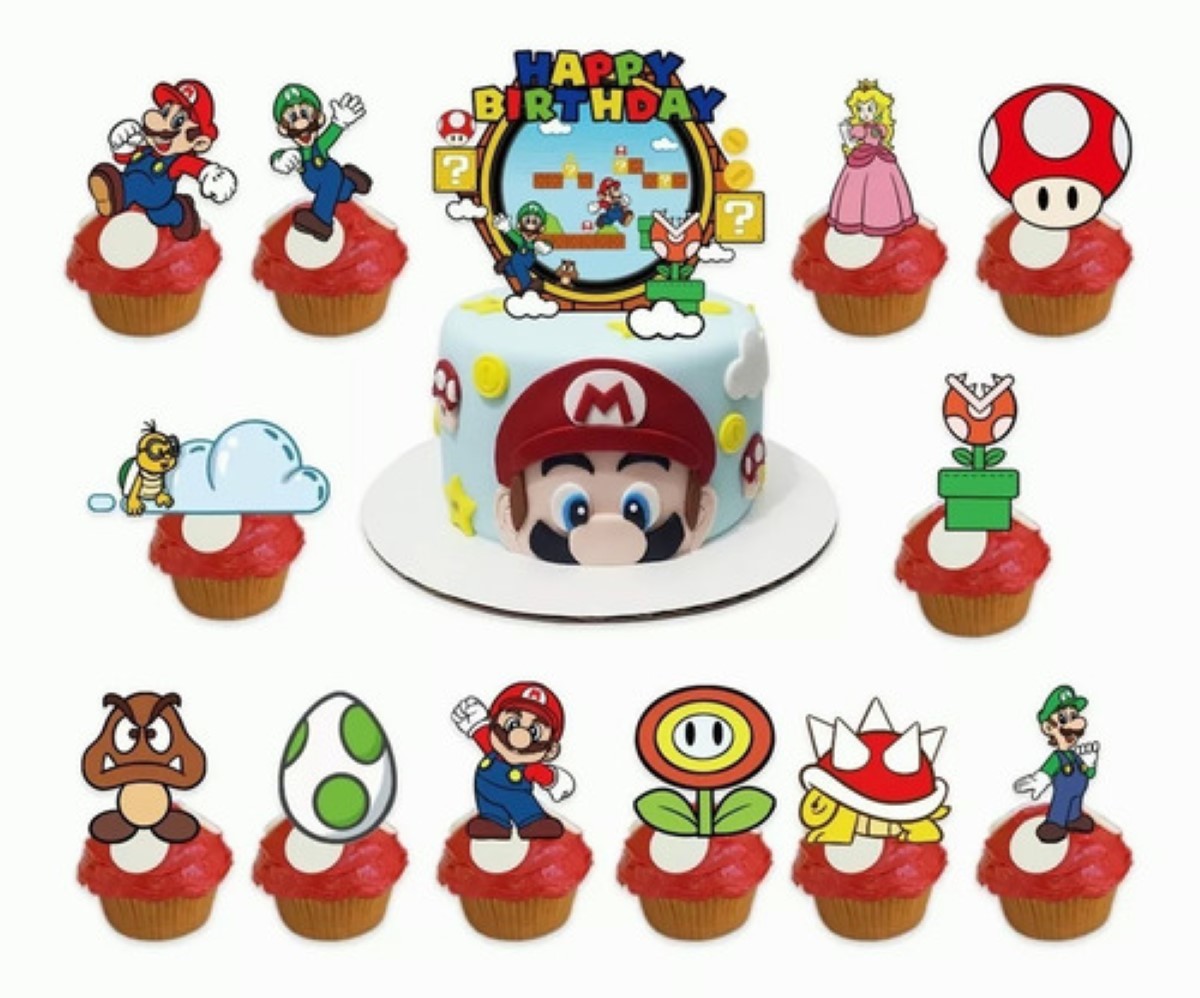 Globos De Cumpleaños Decoracion Fiesta Mario Bros Infantiles