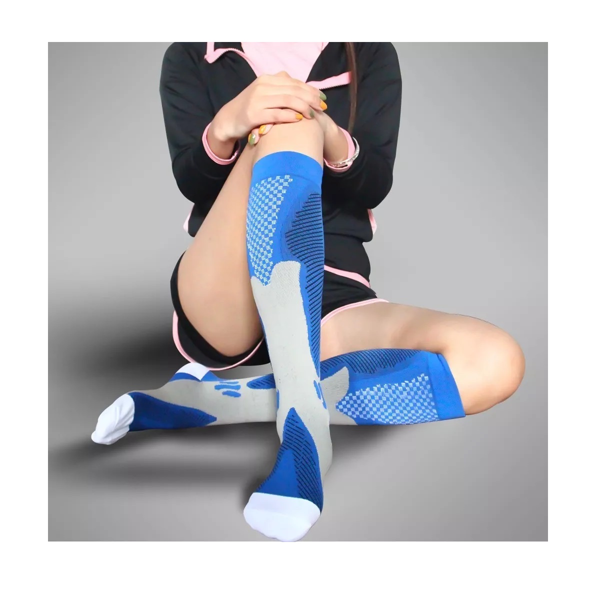 Kit 3 Pares Medias Calcetas Compresión U Alivia Varices Y Circulación S/M