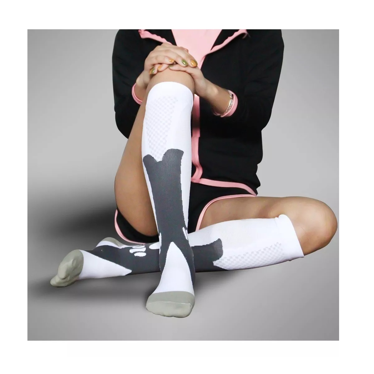 Kit 3 Pares Medias Calcetas Compresión U Alivia Varices Y Circulación S/M