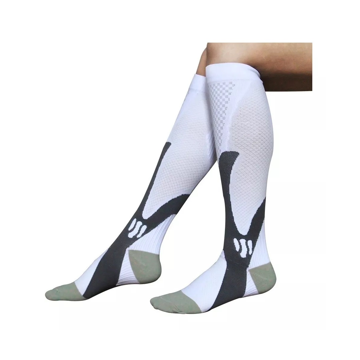 Kit 3 Pares Medias Calcetas Compresión U Alivia Varices Y Circulación S/M