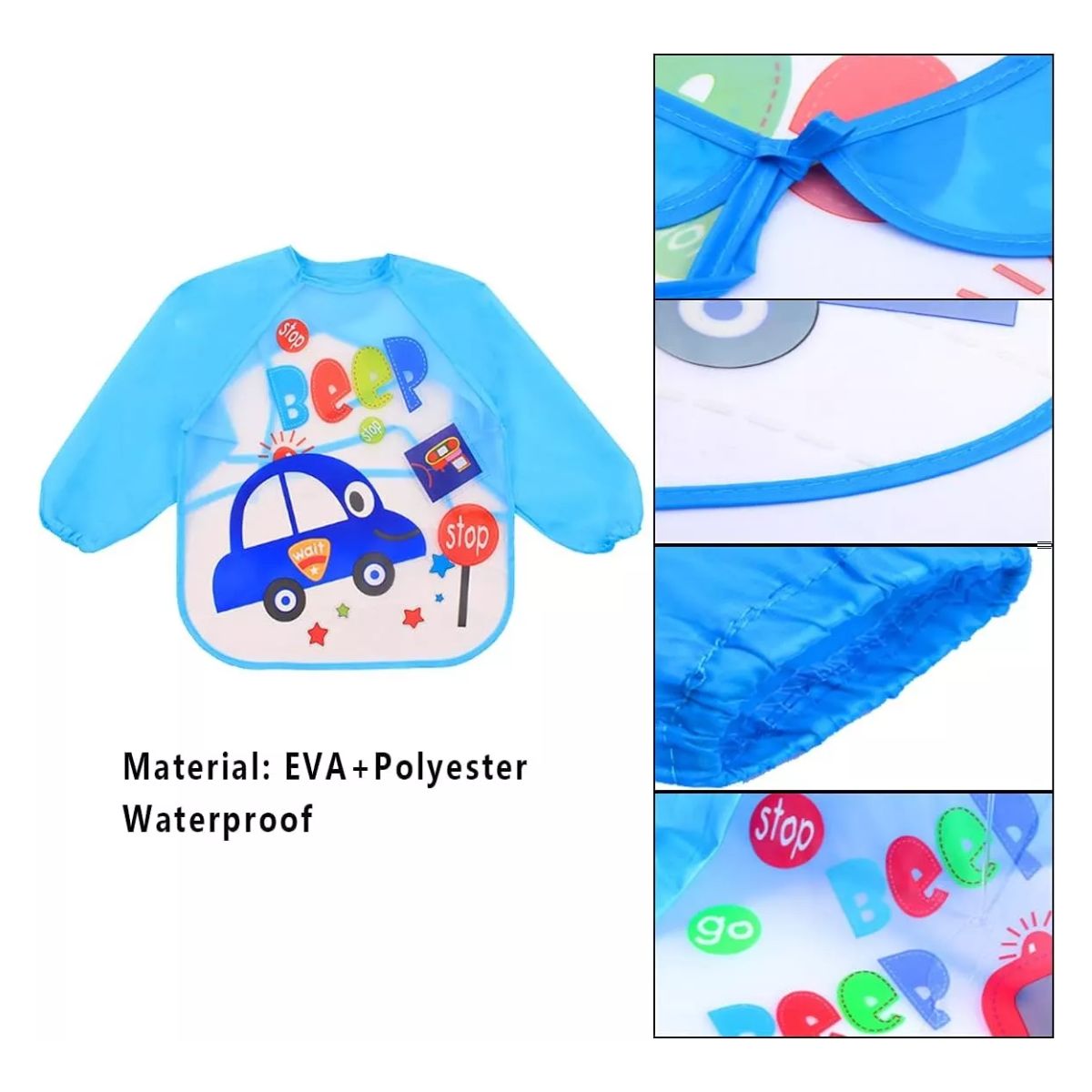 Babero Impermeable De Cobertura Completa Para Bebé 6pcs