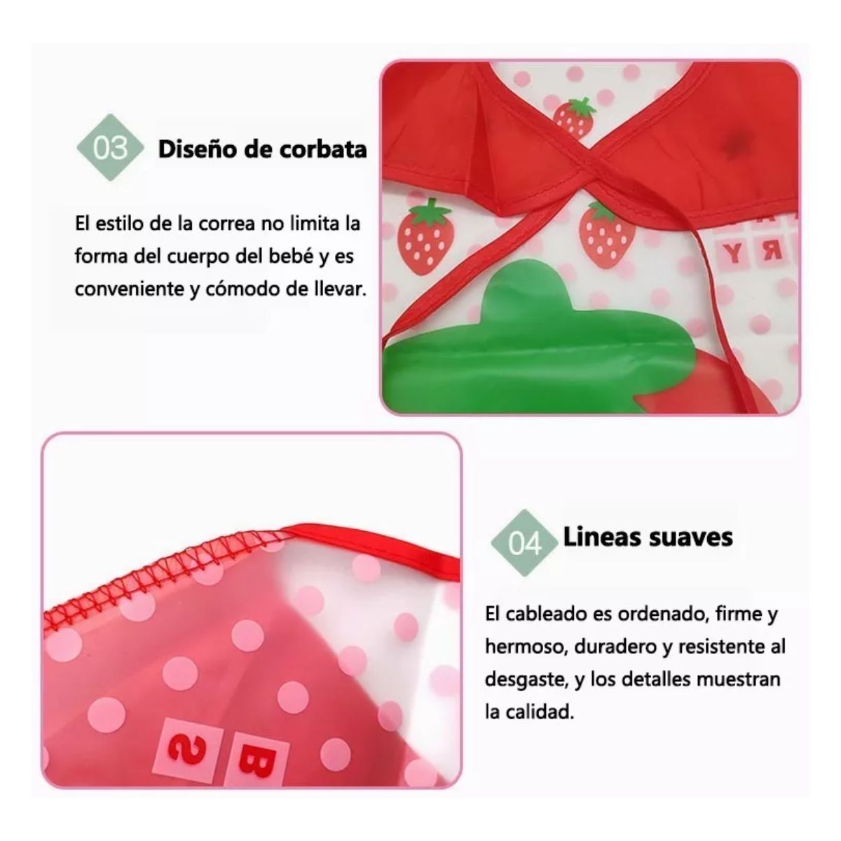 Babero Impermeable De Cobertura Completa Para Bebé 6pcs
