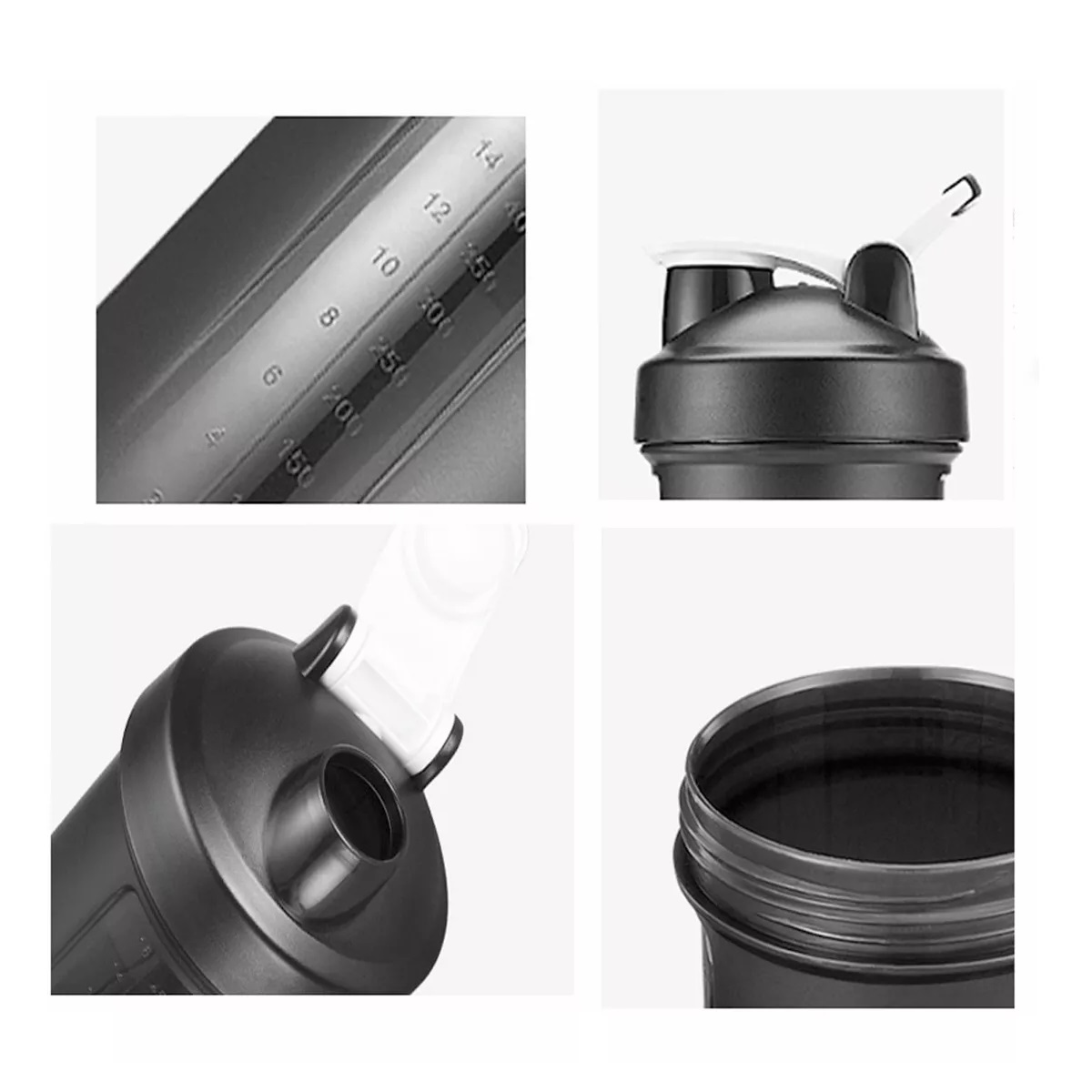 Mezcladora Productos Deportivos Proteina Shaker Gym Blanco