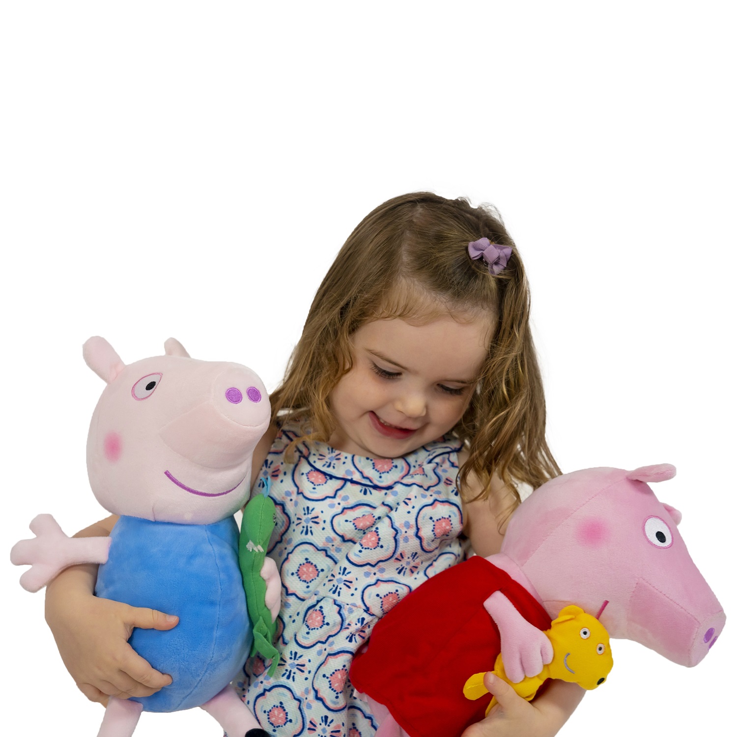 Peppa Pig Peluche 30cm Con Sonido George Y Su Mascota Bebe