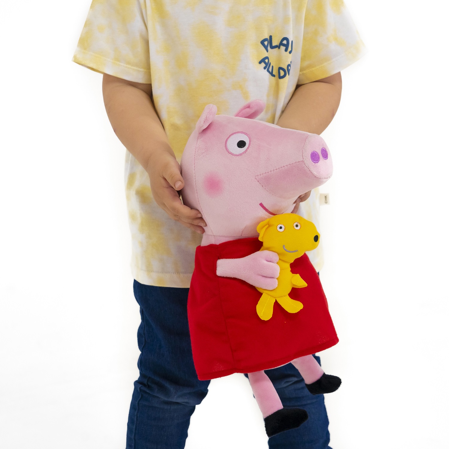 Peppa Pig Peluche 30cm Con Sonido Peppa Y Su Mascota Bebe