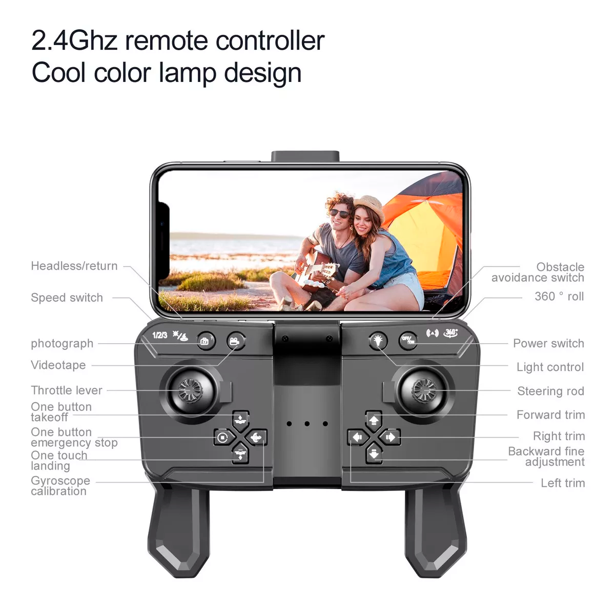 Mini Drone Con Cámara HD Rc   Estabilidad De Vuelo.