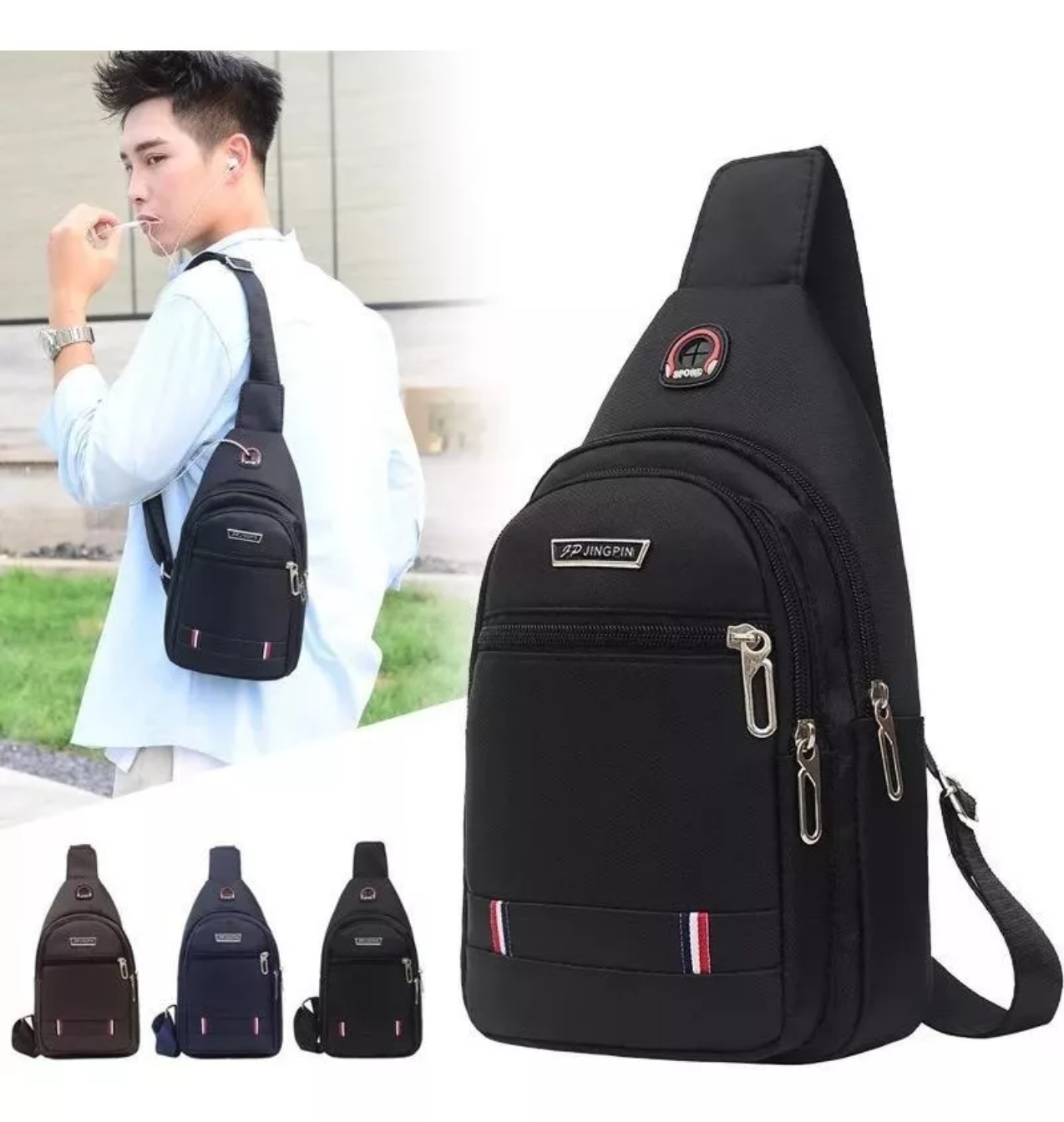 Pechera Mariconera Impermeable Mochila Cruzada Casual Band G