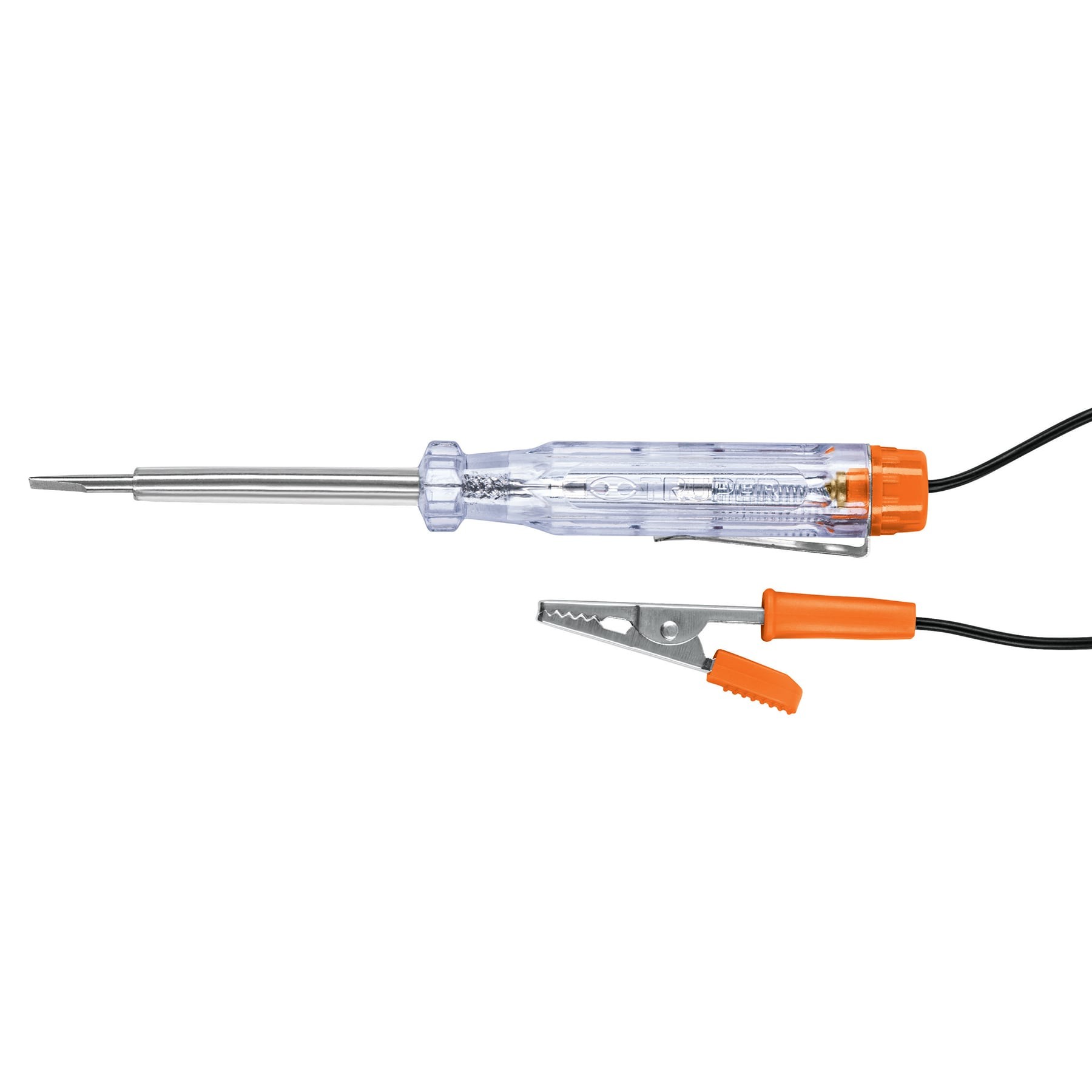 PROBADOR DE CIRCUITOS DE CORRIENTE DIRECTA 14 CM C/CAIMÁN TRUPER 13987