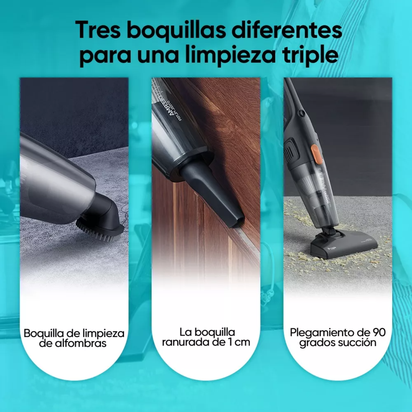 Aspiradora De Mano Vertical Alámbrica Deerma Dx115c 1.2l.