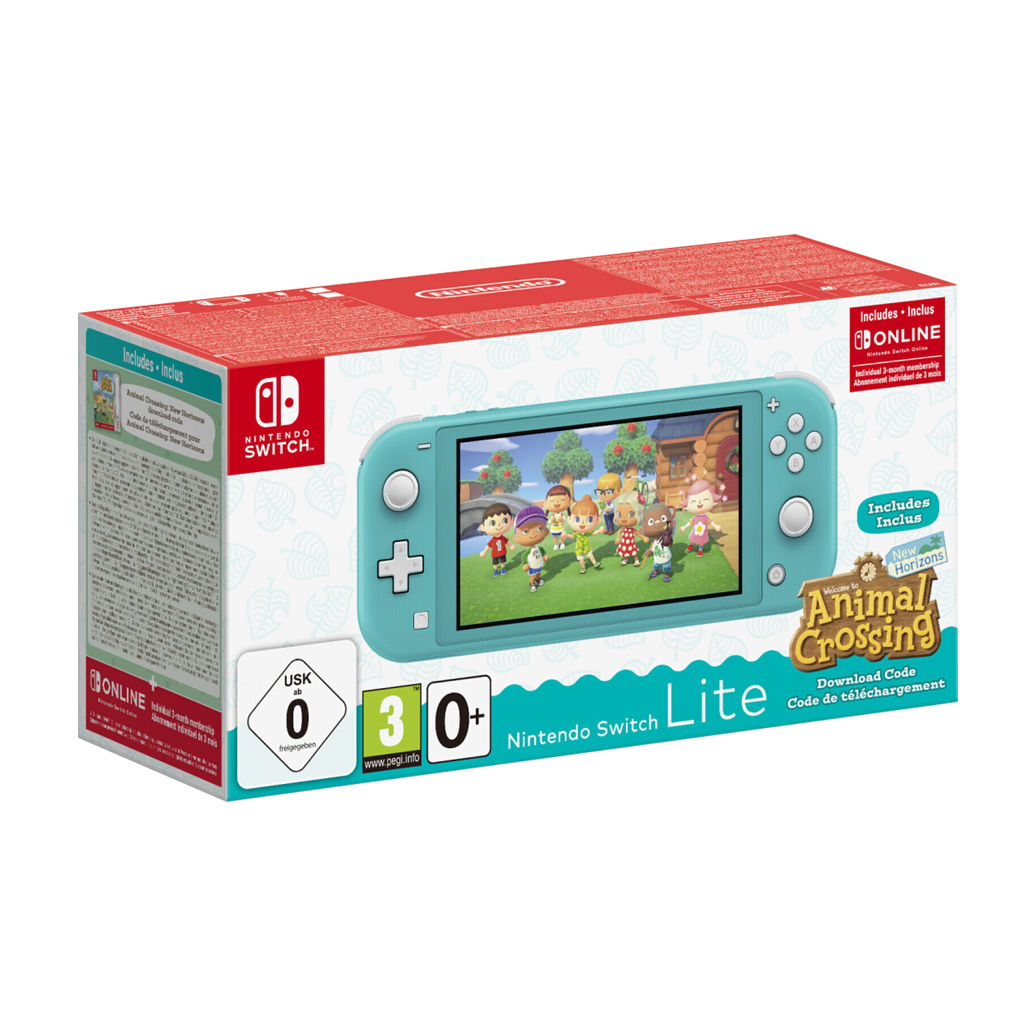 NINTENDO SWITCH LITE 32GB ANIMAL CROSSING TURQUESA