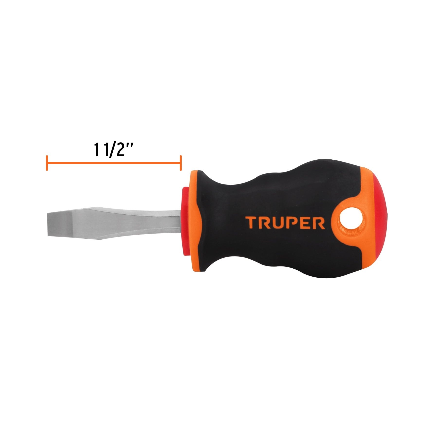 DESARMADOR PLANO 1/4" X 1-1/2" MANGO COMFORT GRIP, TRUPER 14003